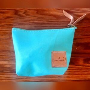 Jon Hart Turquoise Canvas Pouch